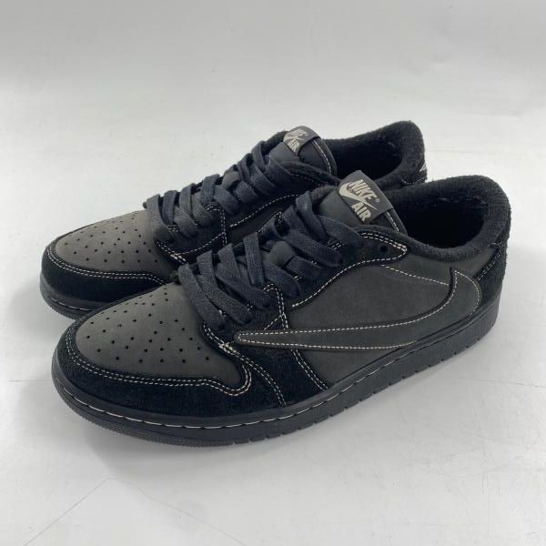 【中古】Travis Scott × NIKE Air Jordan 1 Low OG SP Black Phantom スニーカー 28cm DM7866-001 ブラック トラヴィススコット ナイキ[10]