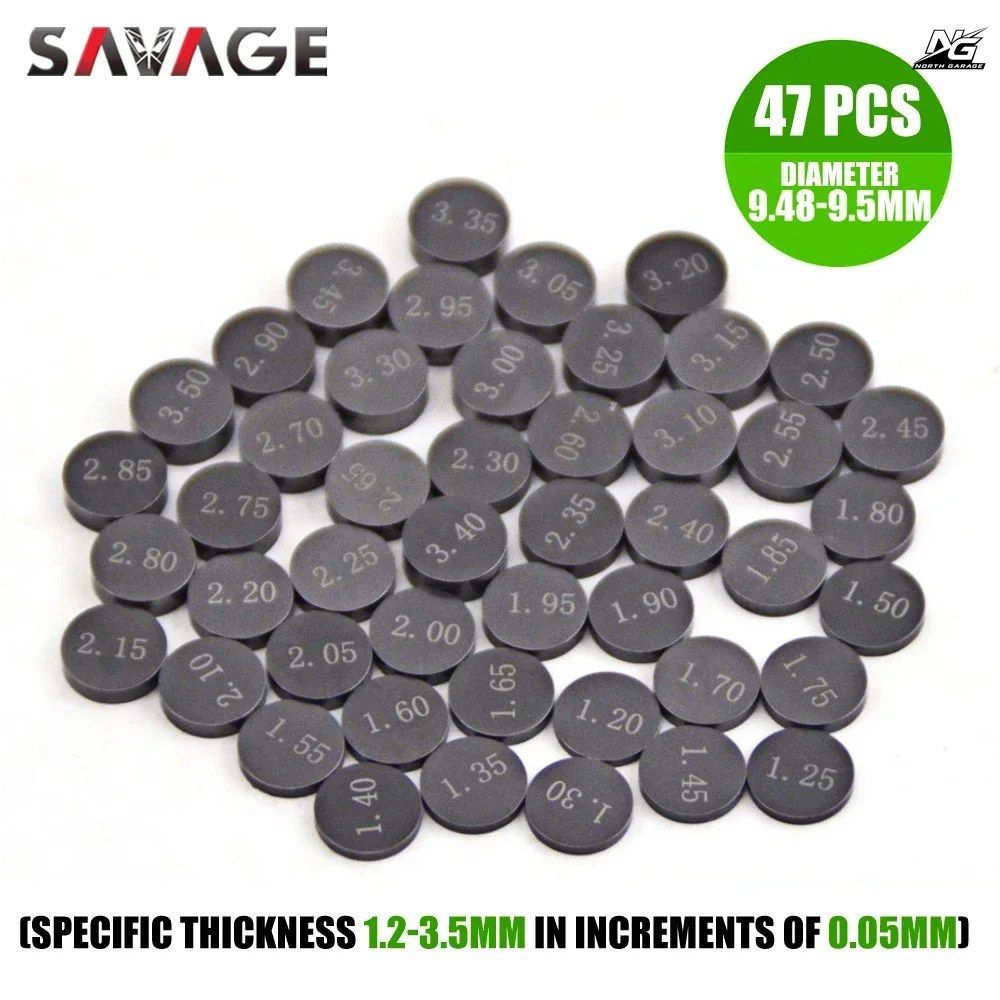 バルブシムガスケットキット 10MM/9.48MM/8.85MM/7.48 MM オートバイエンジン部品 ホンダ ヤマハ カワサキ