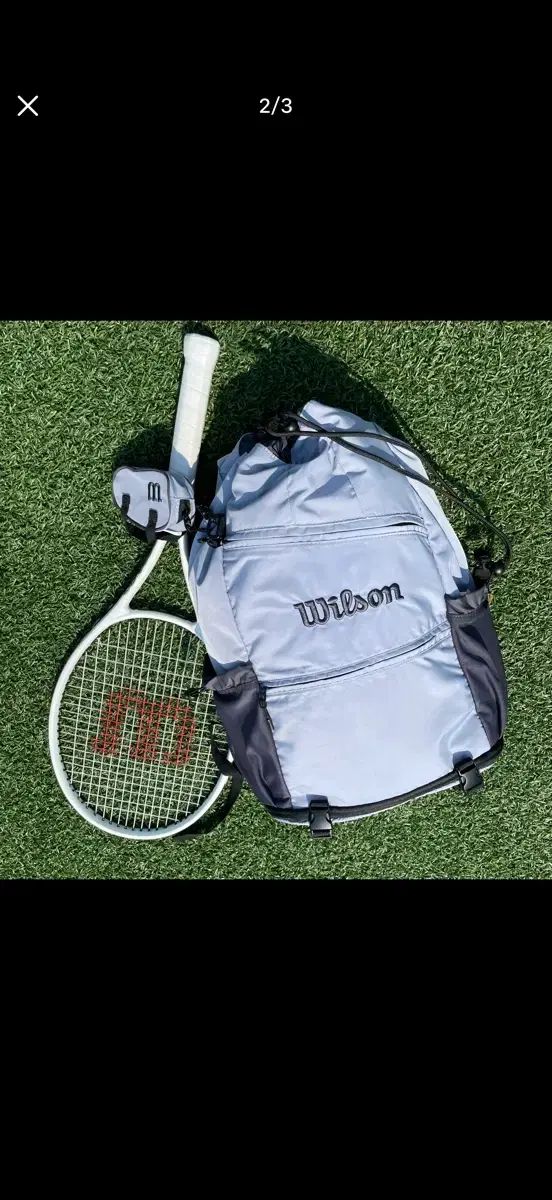 Wilson (ウィルソン) ドローストリング v1 テニスバッグ スカイブルー
