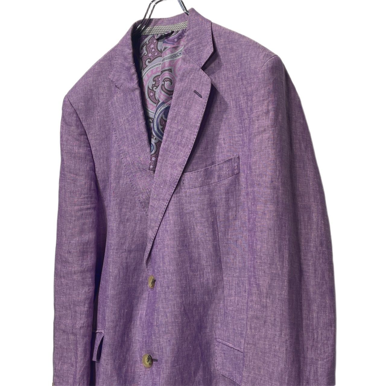 ETRO エトロ リネンテーラードジャケット ペイズリー イタリア製 裏地