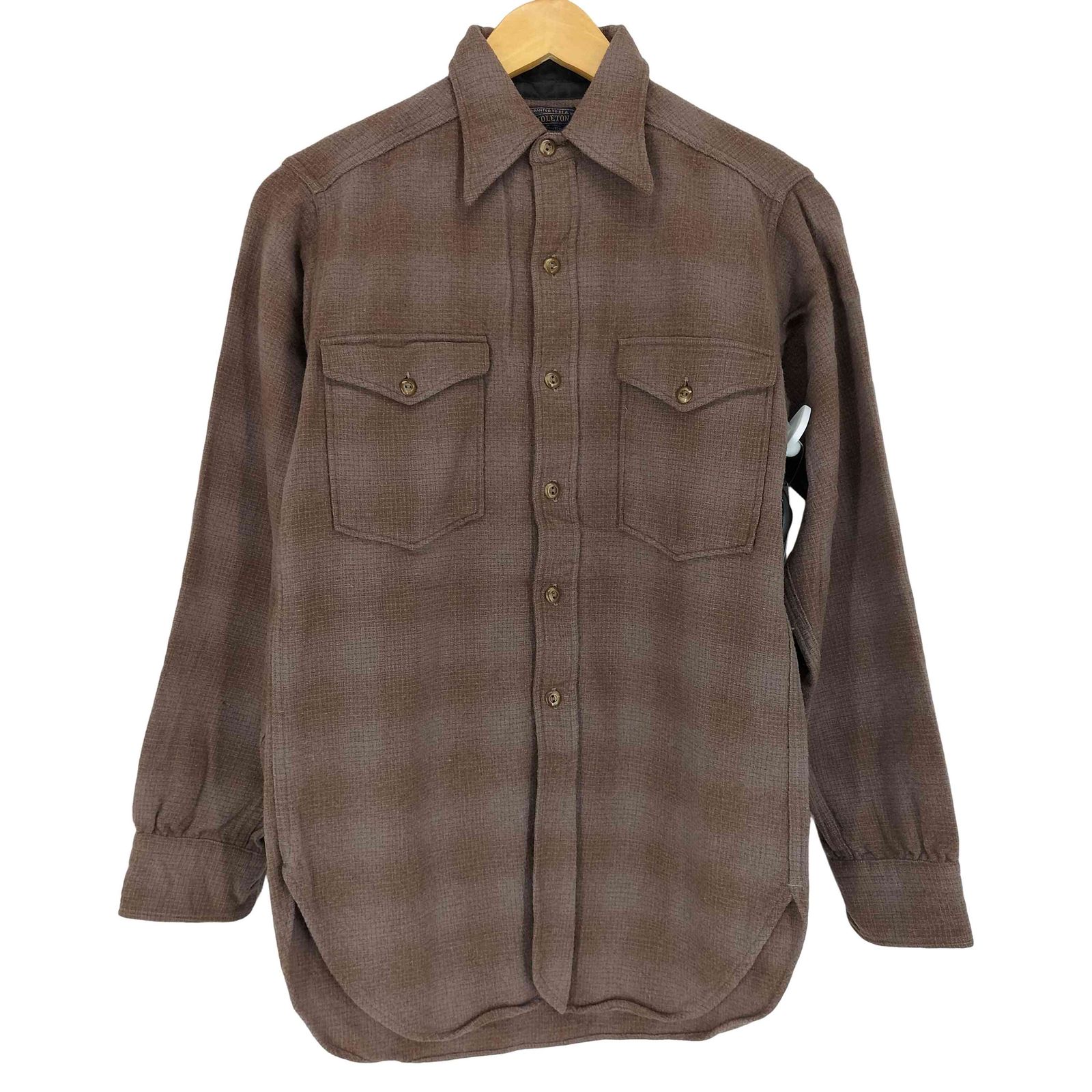 ペンドルトン PENDLETON 50s ラウンド型 チェック柄ウールシャツ メンズ 14