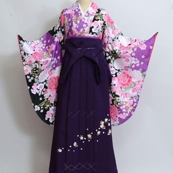 着物袴セット ジュニア用へ直し 135～150cm 百花繚乱 NO15449-2