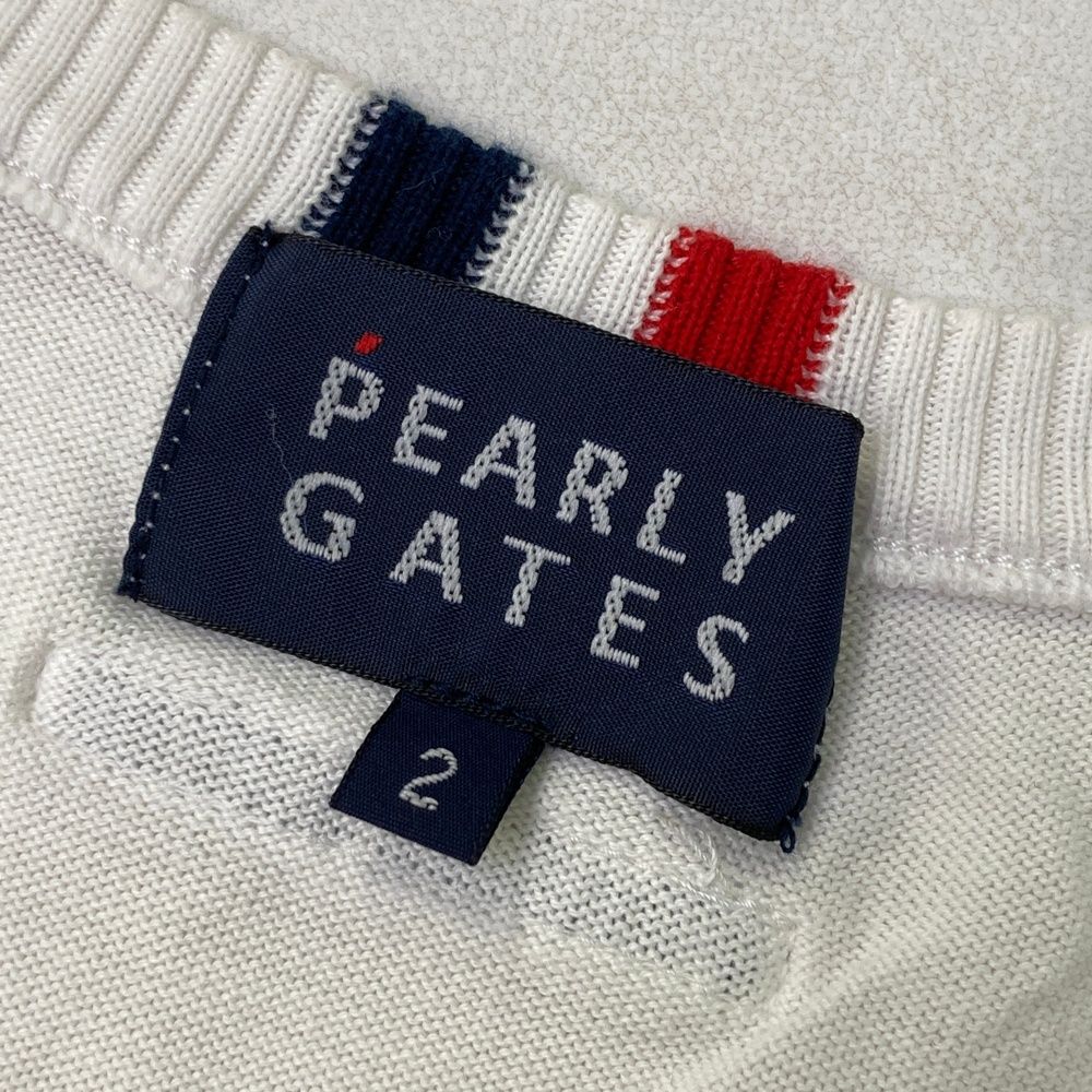 サイズ：2 PEARLY GATES パーリーゲイツ Vネック ニットベスト