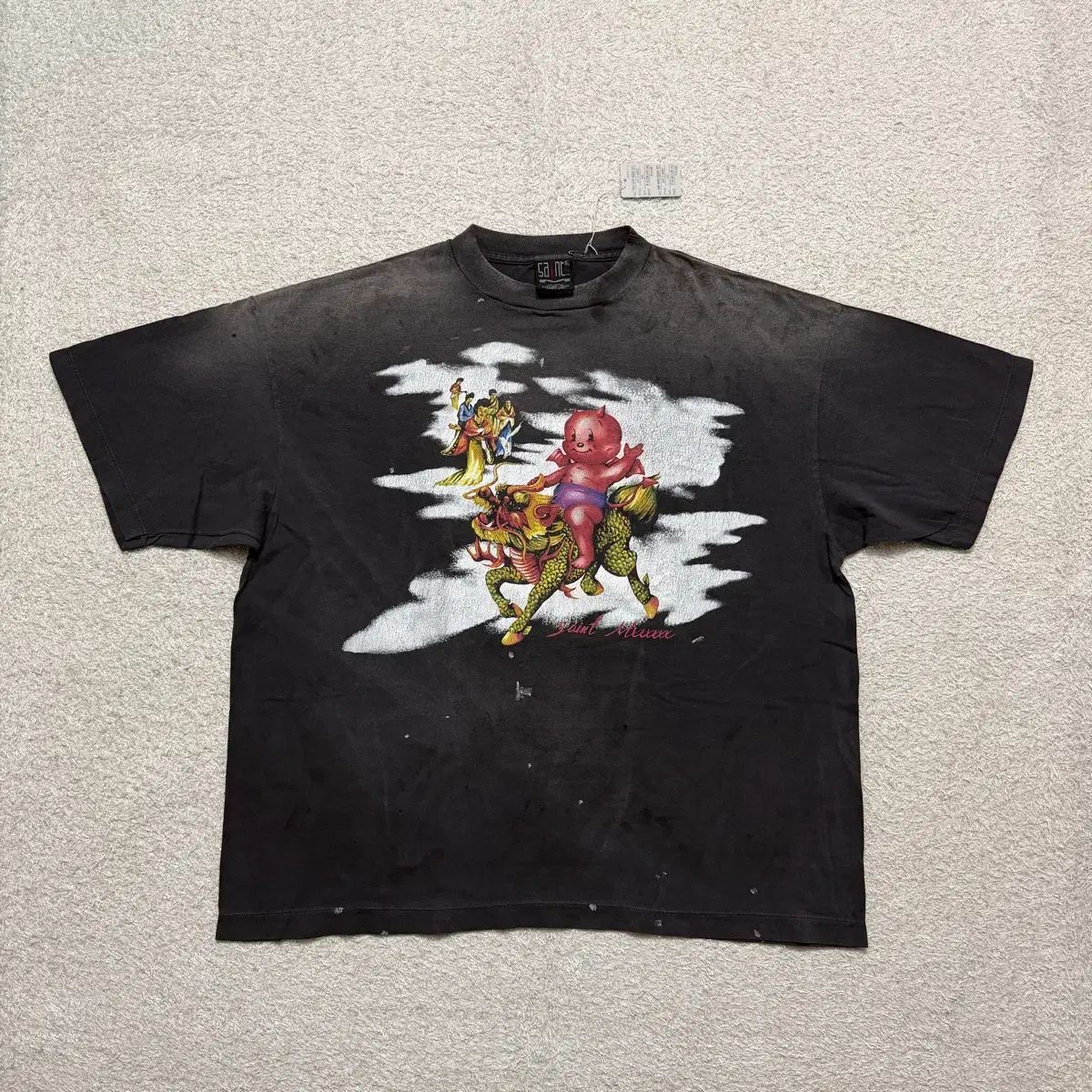 2XL SAINT MICHAEL(セント マイケル) ダメージ Tシャツ