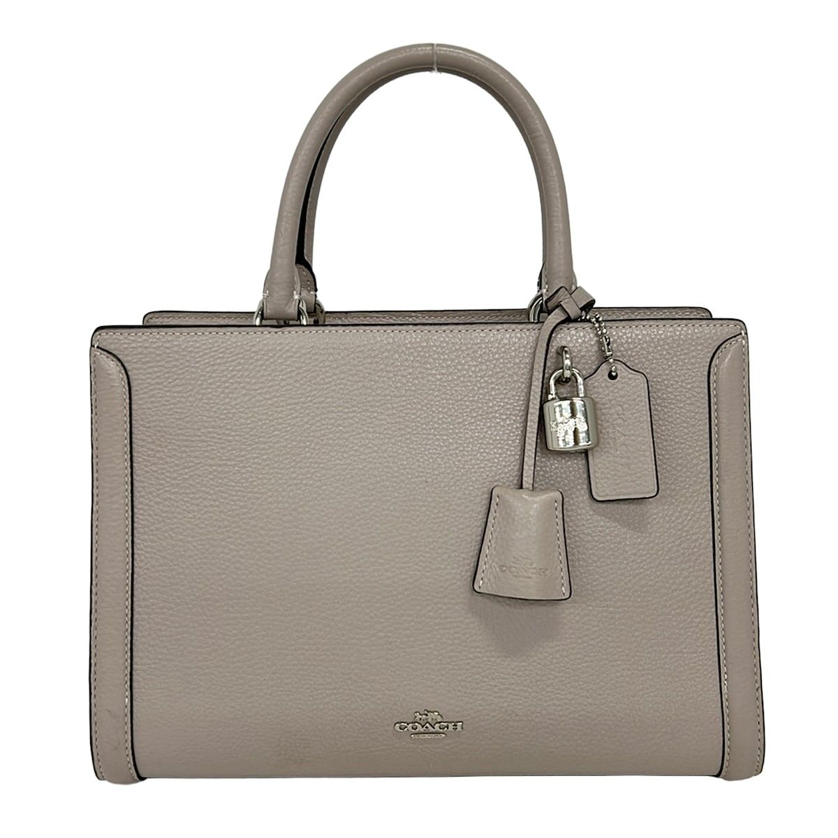 COACH(コーチ) ハンドバッグ - 88037 ライトグレー レザー