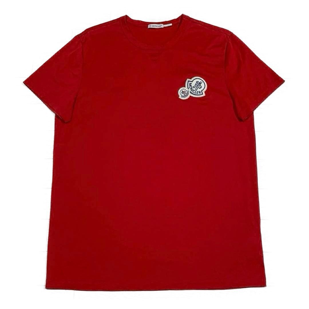 モンクレール ダブルロゴ L 赤 レッド Tシャツ 5S586