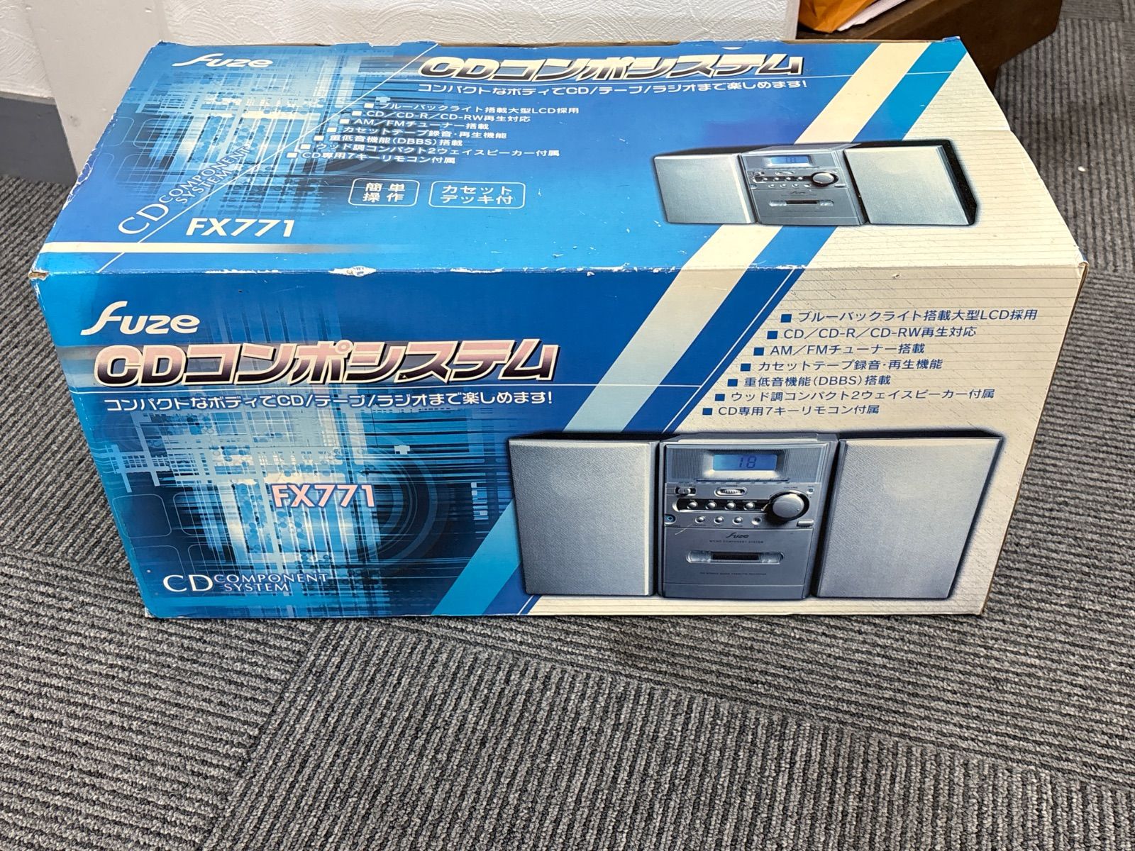 fuze ミニコンポ CDプレーヤー・ラジオ・カセットデッキ - メルカリ