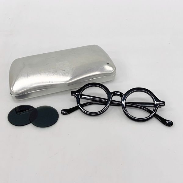 Side Effects Eye Products サイドエフェクツアイプロダクツ メガネ サングラス アイウェア 伊達メガネ カラーレンズ ケース付き メンズ ブラック 眼鏡 DF18780■