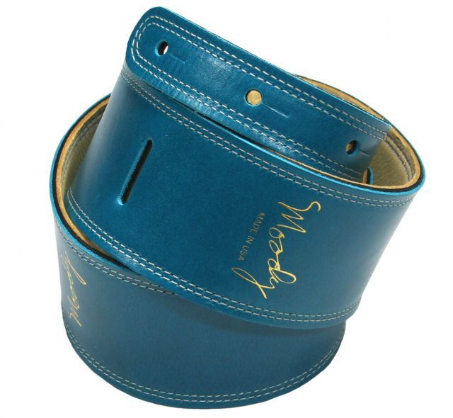 [Moody Leather] Leather Backed Guitar Strap [Standard / 2.5