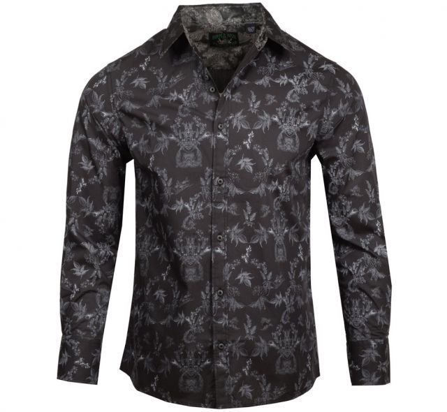 [JIMI HENDRIX COLLECTION] Drifter's Escape Dress Shirt (H-Black) [RRJH1184-H-BLACK] - ジミ・ヘンドリックス シャツ