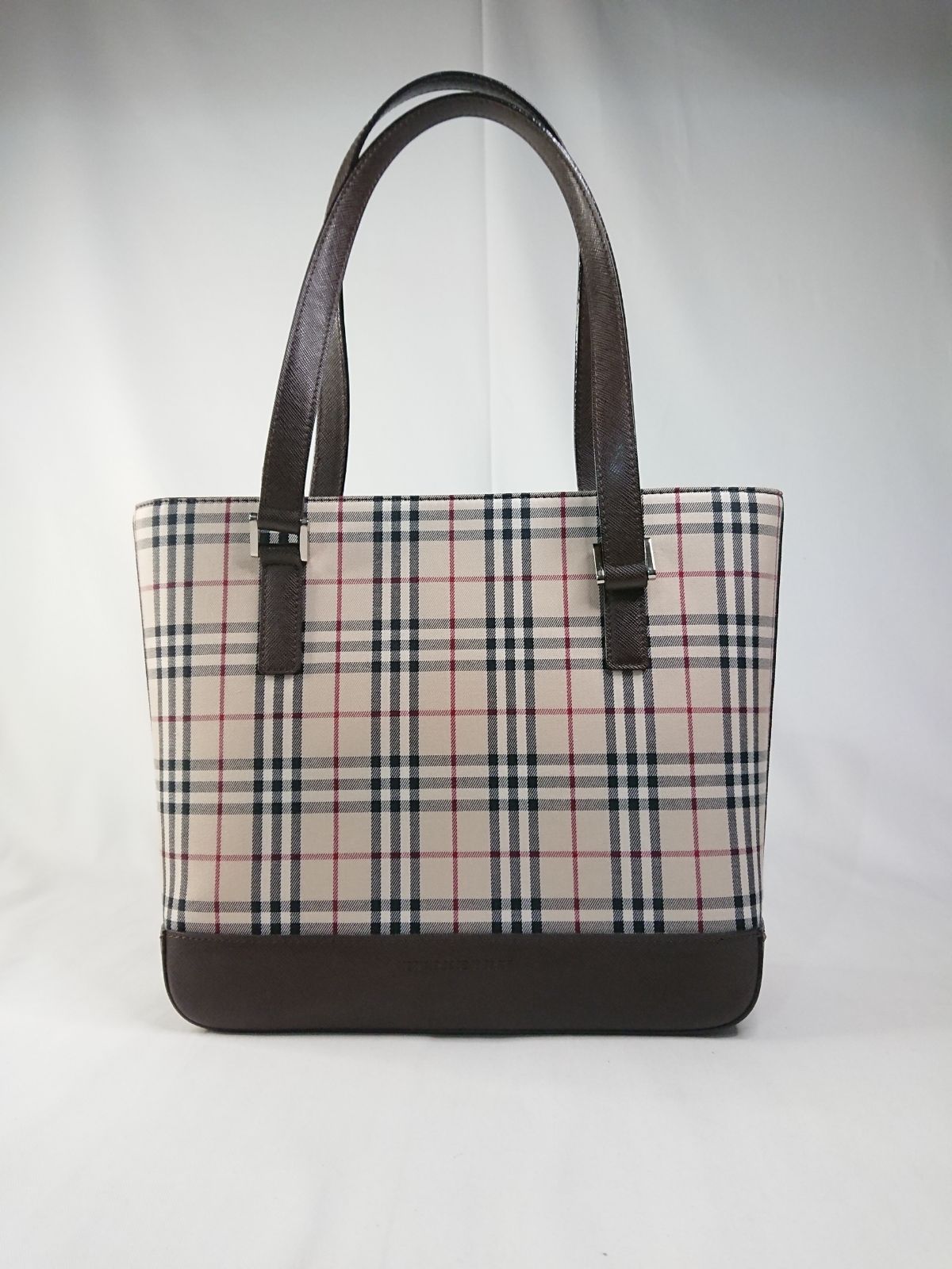☆美品☆　BURBERRY バーバリー チェック柄 ハンドバッグ／ノバチェック／レザー切替
