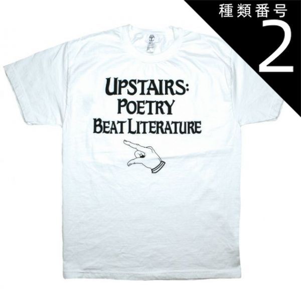 種類2：Medium [City Lights Bookstore] Upstairs Tee (White) - [シティ・ライツ・ブックストア] アップステアーズ Tシャツ