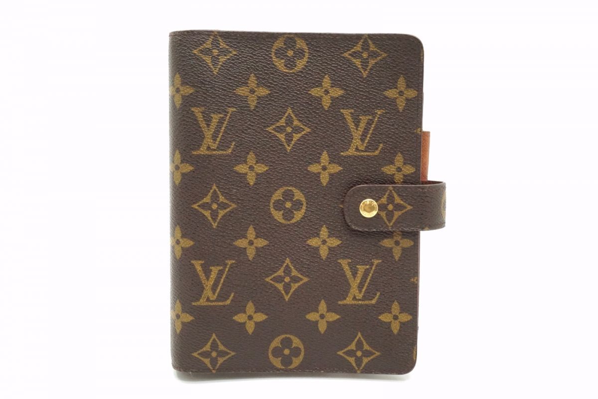 ルイ ヴィトン アジェンダMM 手帳カバー 6穴式 R20105 モノグラム LV PVCレザー 茶 ブラウン Louis Vuitton 6779k 26,000円