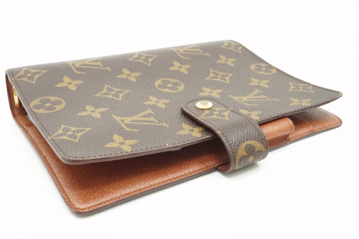 文房具・事務用品 LOUIS VUITTON ヴィトン ブラウン 型押し レザー 