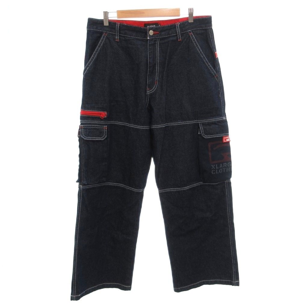 エクストララージ X-LARGE DENIM CARGO PANTS デニム ジーンズ カーゴパンツ ワイド ストレート 36 インディゴ /FF