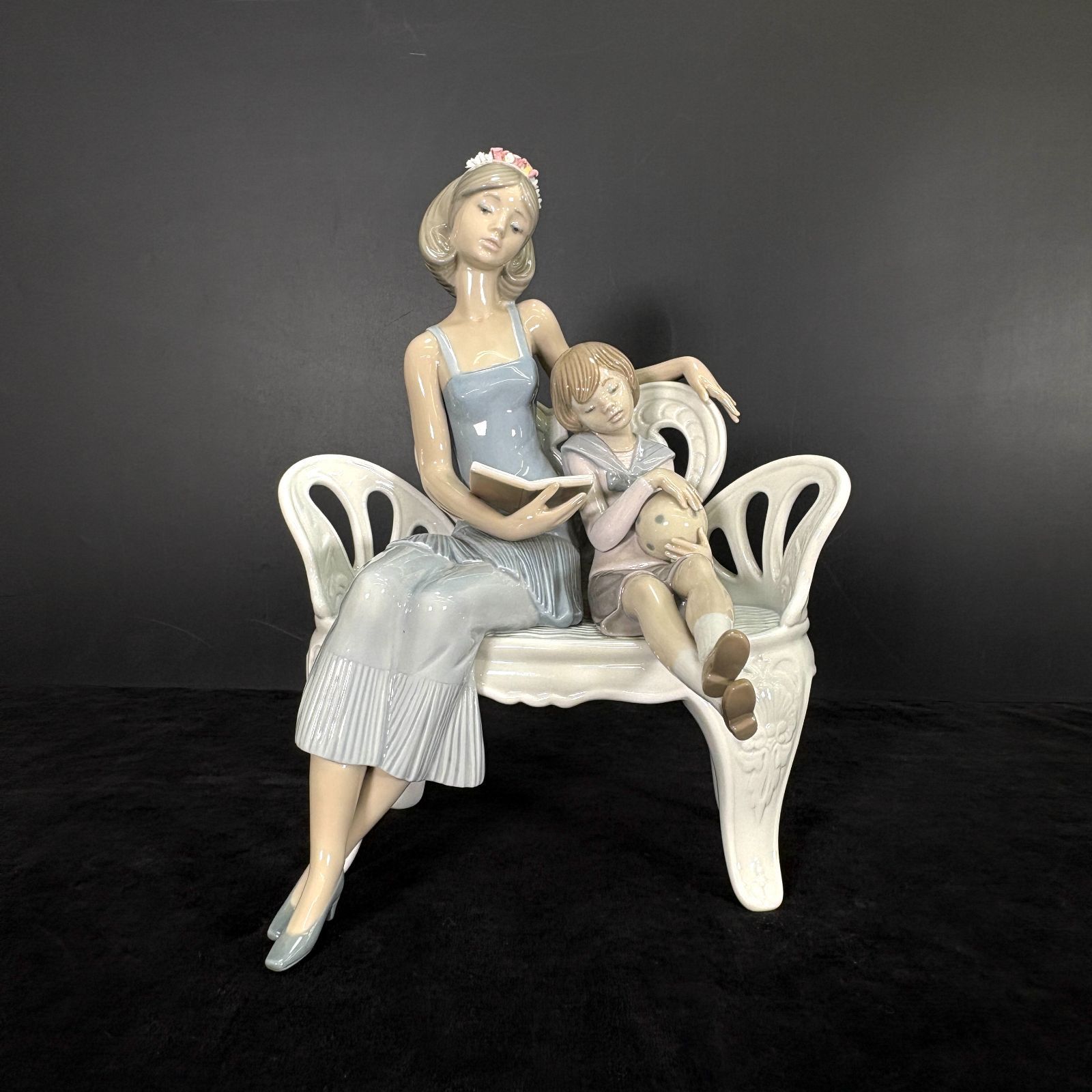 【無欠損】LLADRO リヤドロ 5721「Once Upon a Time」 LLADRO リヤドロ Once Upon a Time 昔々 No.5721 読み聞かせ 母と子