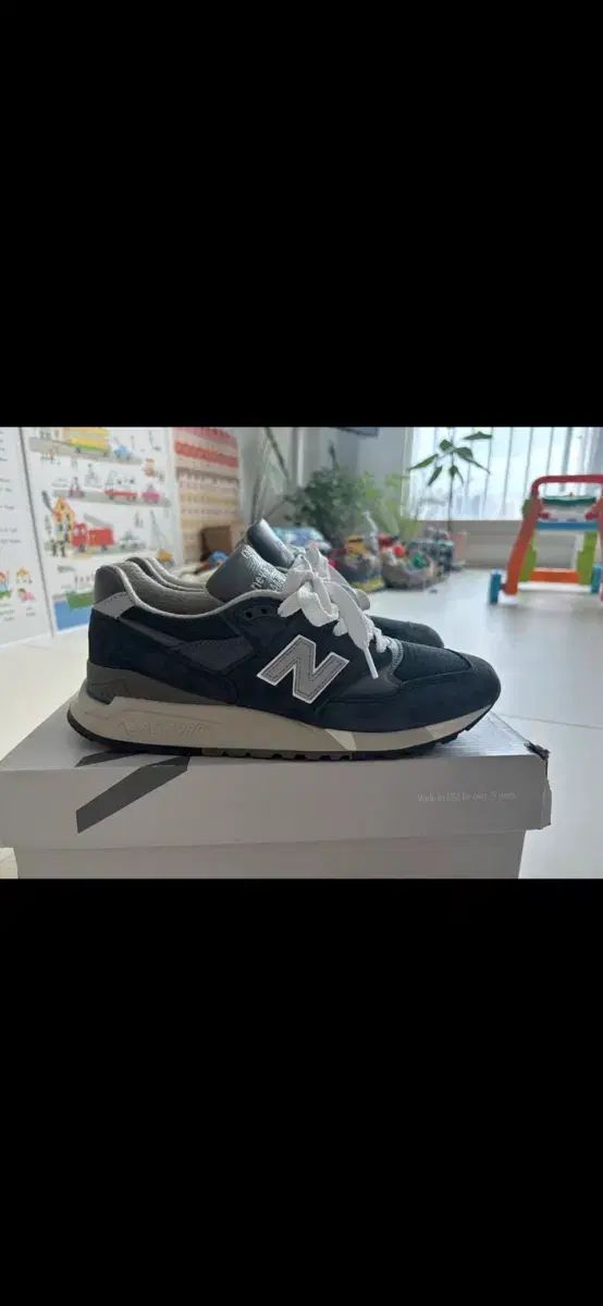 ニューバランス 998 ネイビー スウェード スニーカー 260サイズ