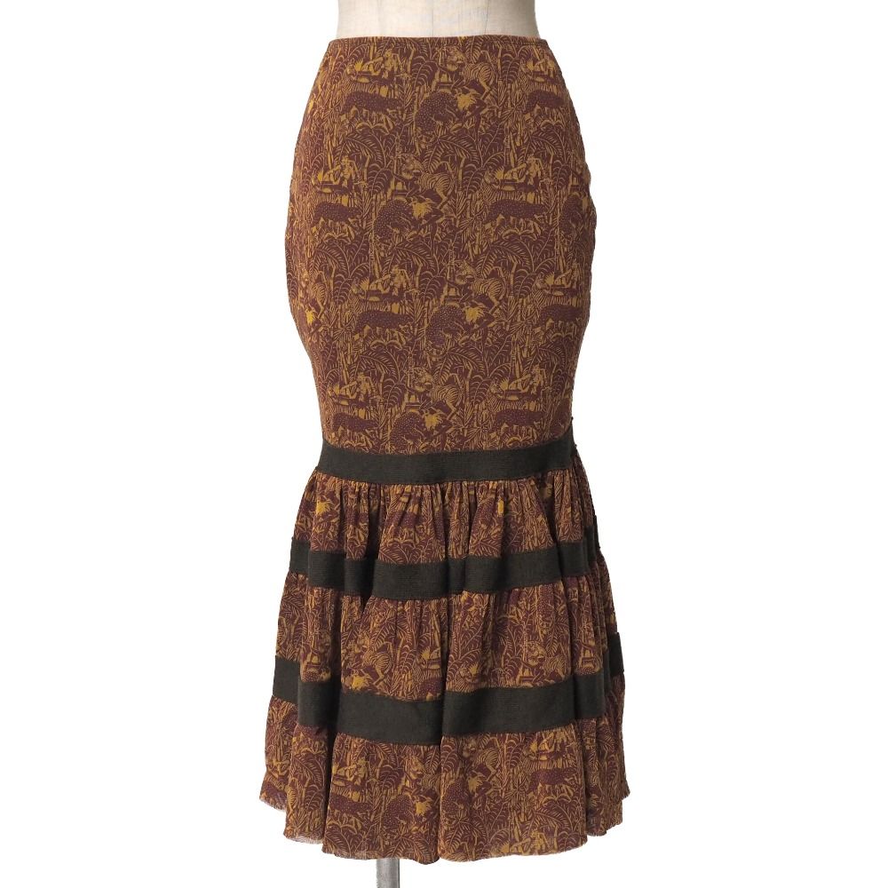 ■美品■JEAN-PAUL GAULTIER ジャンポールゴルチエ FEMME スカート サイズ40 ストレッチ タイト フレアスカート ブランド古着【中古】20260609/RA9539