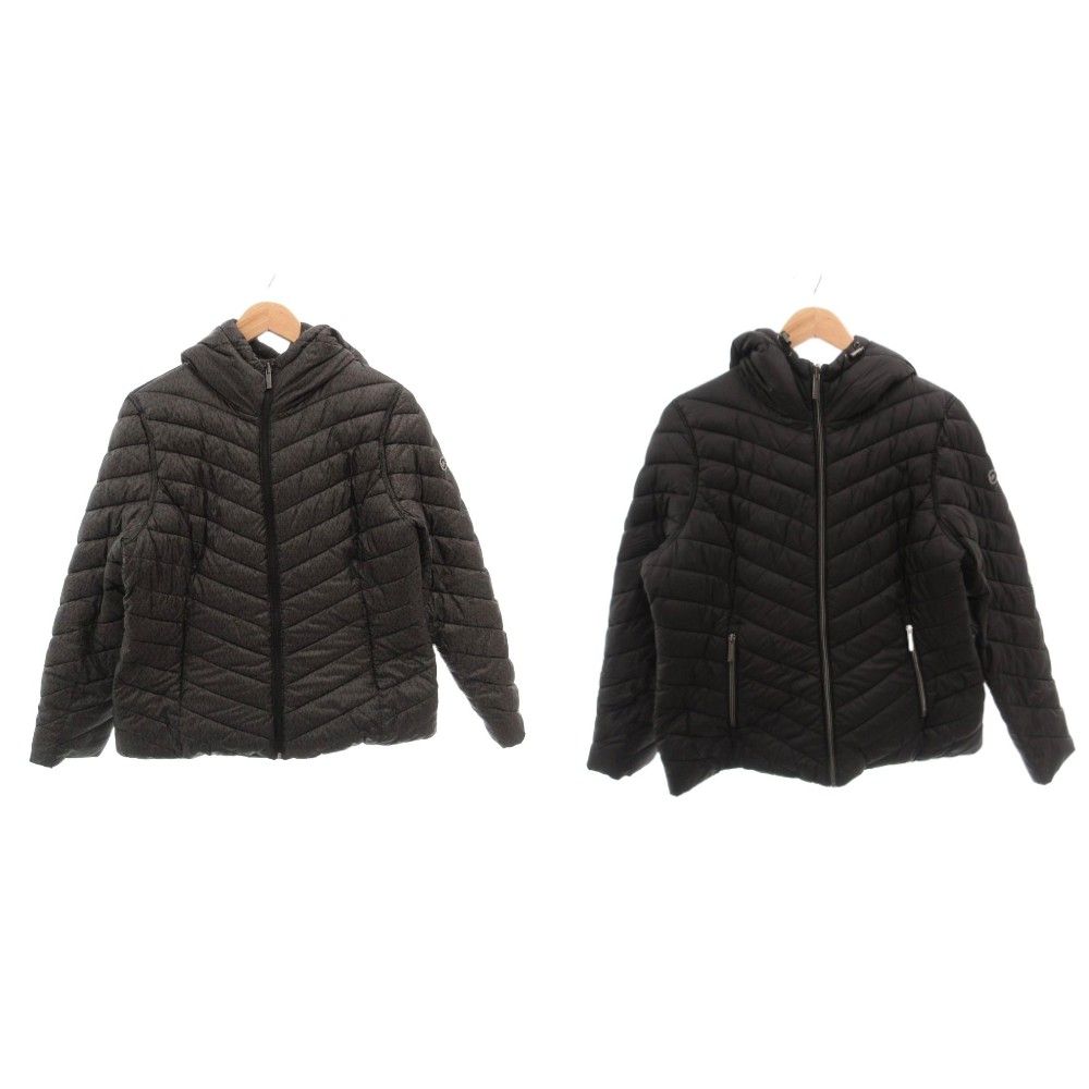 マイケルコース MICHAEL KORS リバーシブル MKロゴ パッカブル ジャケット 中綿 ブルゾン ナイロン 総柄 黒 ブラック /FF