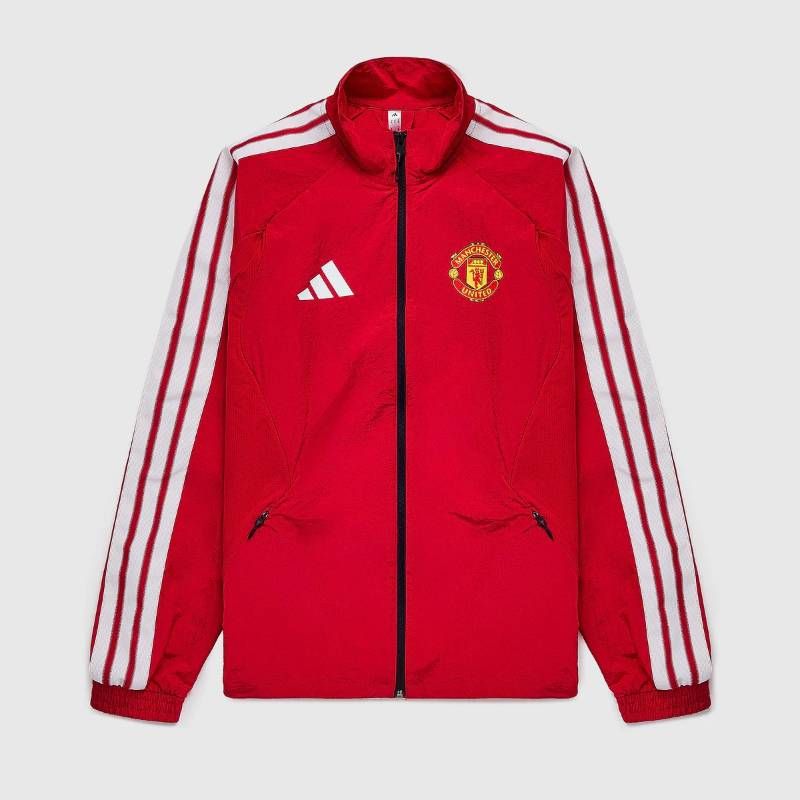 【送料無料・匿名配送】adidas アディダス マンチェスターユナイテッド 2026/27 公式 アンセム ジャケット 赤 サッカー ジャージ 新品 正規品