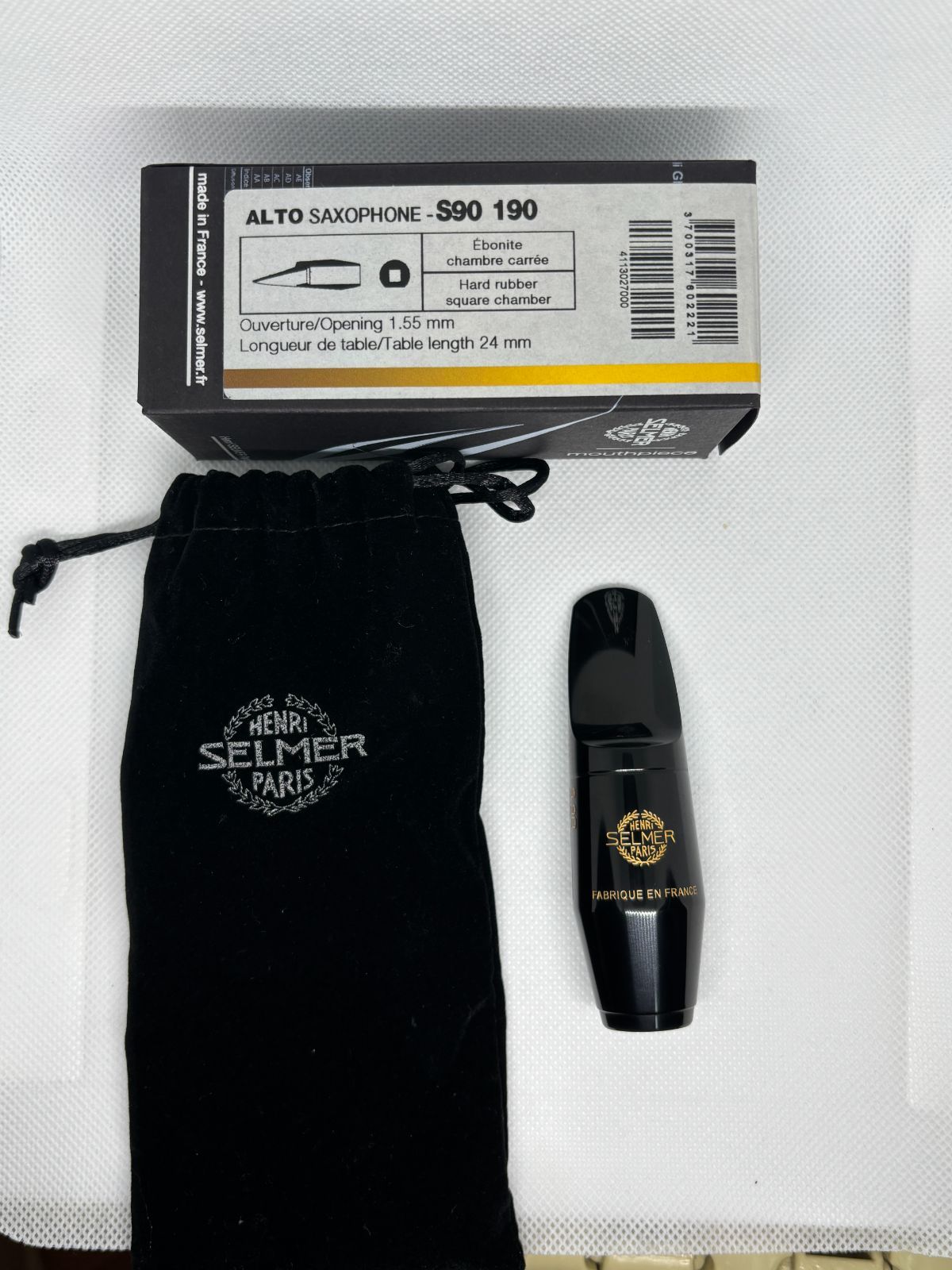 Selmer S90 190 アルトサックス マウスピース 純正ポーチ・箱付