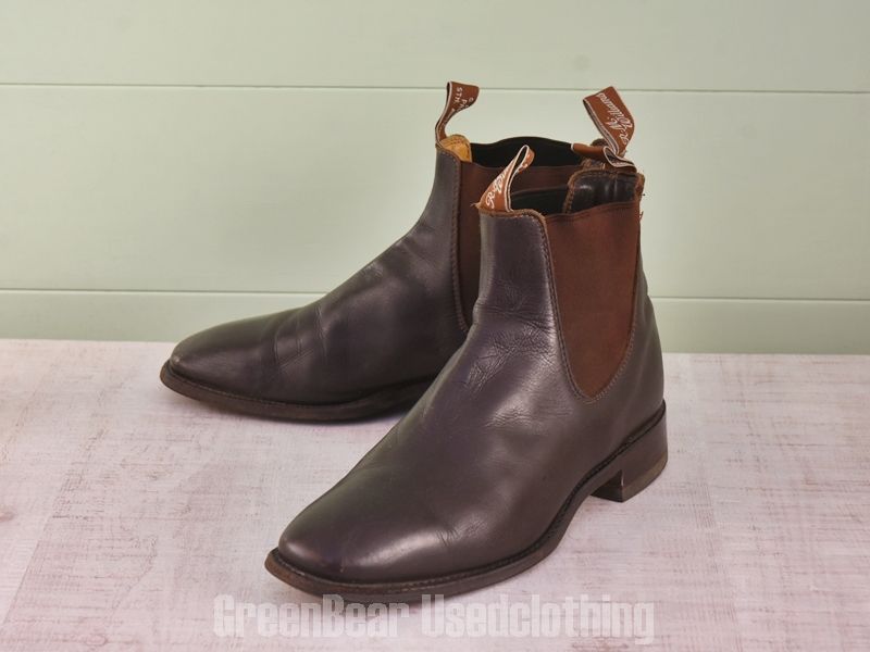 E728 オーストラリア製 R.M.Williams ビンテージ 高級 サイドゴアブーツ 茶 メンズ 9F 27cm