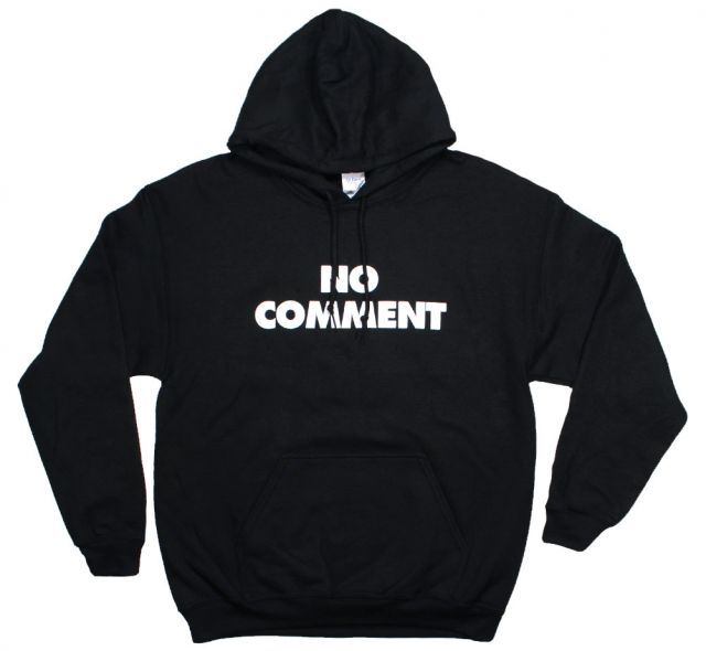 Sub Pop Records / No Comment Pullover Hoodie (Black) - サブ ポップ レコーズ フード パーカ