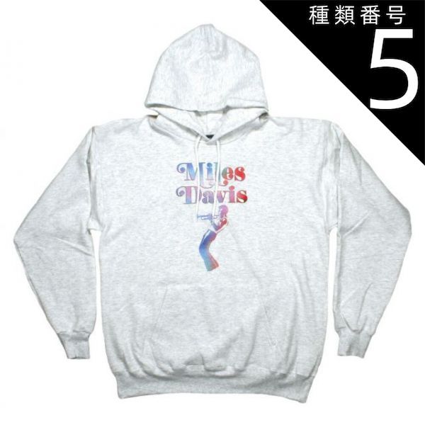 種類5：XX-Large Miles Davis / Neon Pullover Hoodie (Heather White) - マイルス・デイヴィス フード パーカ