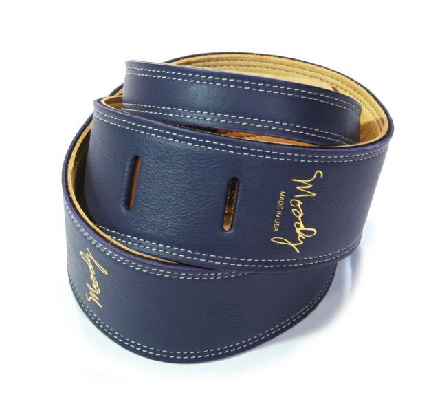 [Moody Leather] Leather Backed Guitar Strap [Standard / 2.5