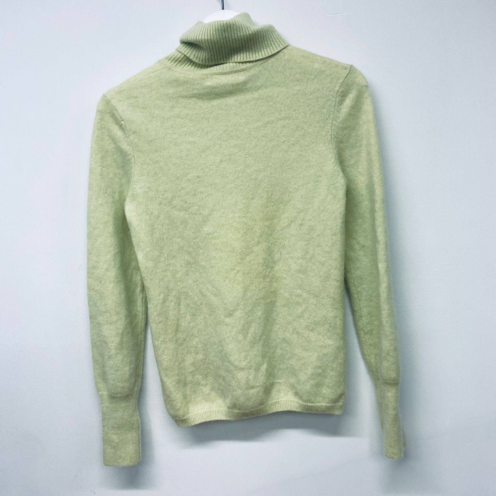 UNIQLO カシミヤ100% タートルネックセーター エメラルドグリーン L 