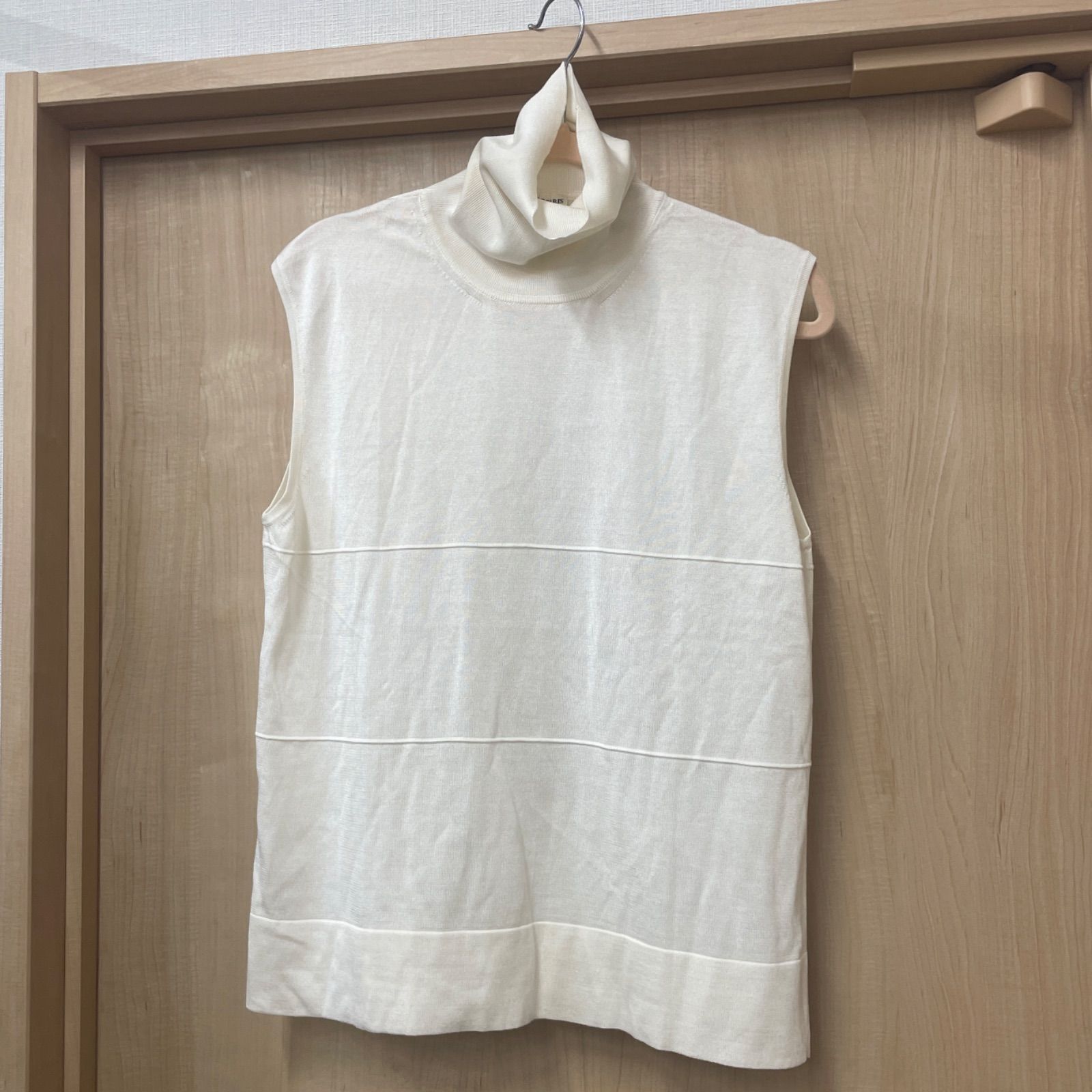 HERMES silk エルメス シルク100% ノースリーブ カットソー　管理番号SC636