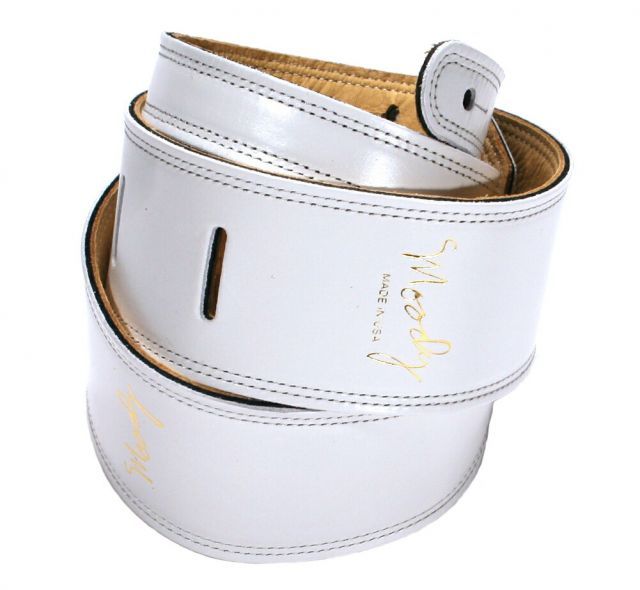 [Moody Leather] Leather Backed Guitar Strap [Standard / 2.5