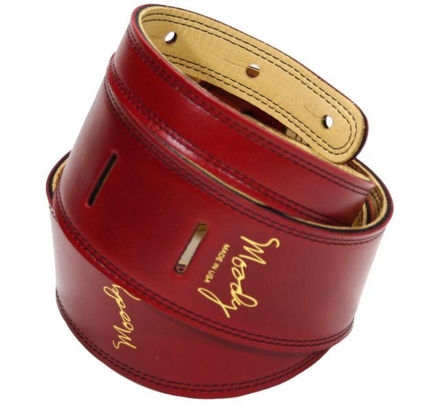 [Moody Leather] Leather Backed Guitar Strap [Standard / 2.5