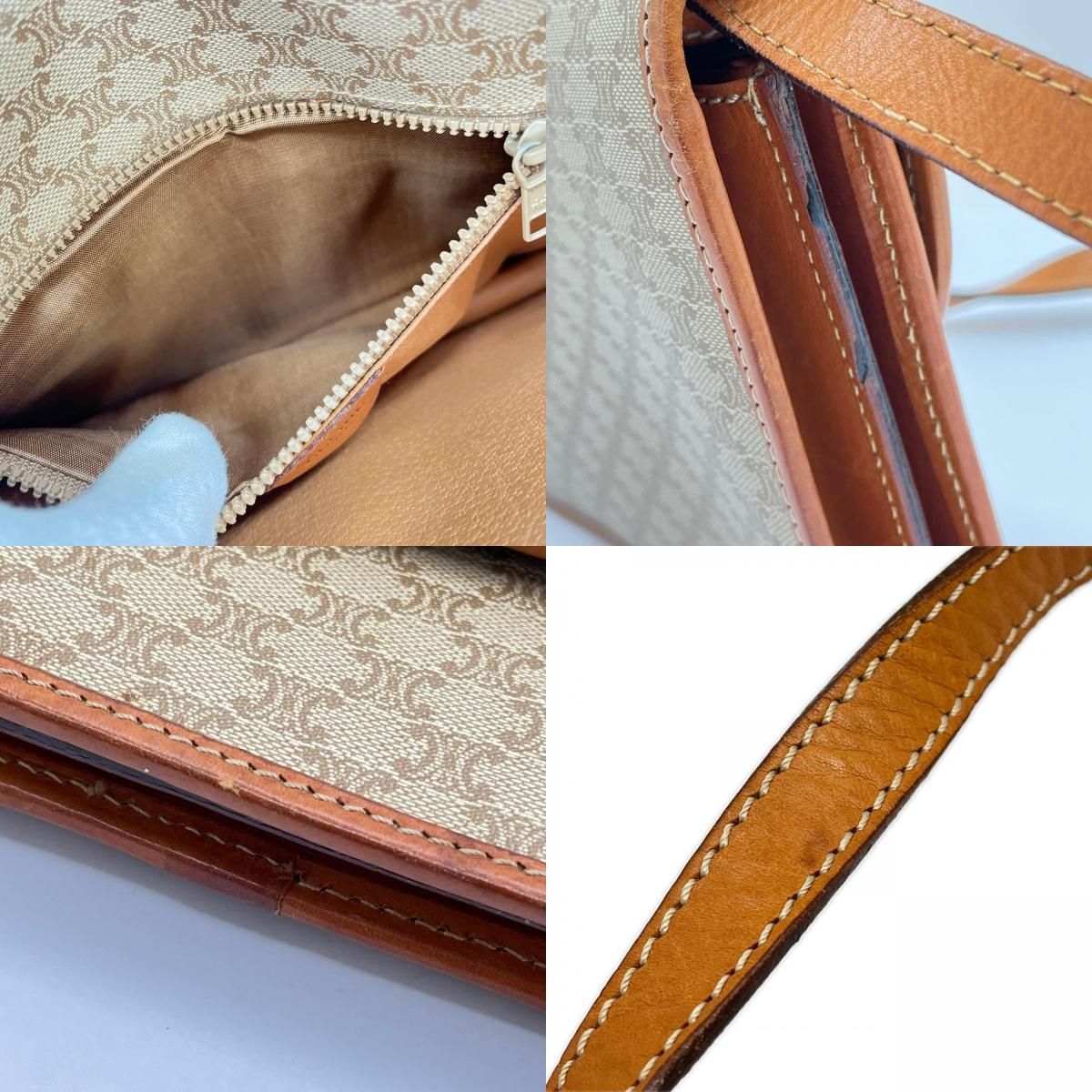 CELINE セリーヌ ショルダーバッグ マカダム柄 トリオンフ ブラウン 