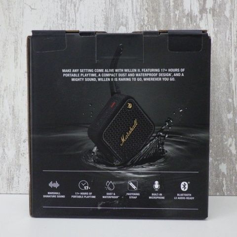 Marshall ワイヤレス ポータブル 防水 スピーカー Willen II ブラック