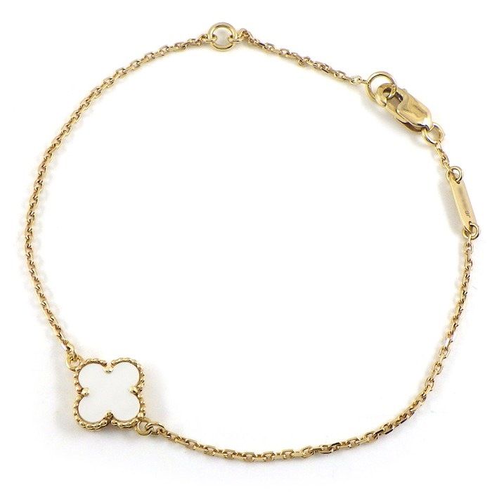 ヴァンクリーフ&アーペル Van Cleef & Arpels ブレスレット スウィートアルハンブラ VCARF68800 ホワイト シェル K18YG 【中古】