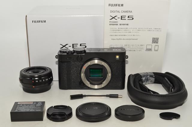 1108★新品級・ショット数2751回★FUJIFILM ミラーレス一眼カメラ X-E5 XF23mmF2.8レンズキット