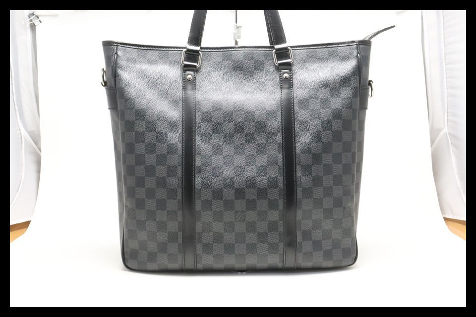 【美品】ルイヴィトン ダミエグラフィット レザートートバッグ □LOUIS VUITTON ダミエグラフィット タダオ レザー トートバッグ ルイ