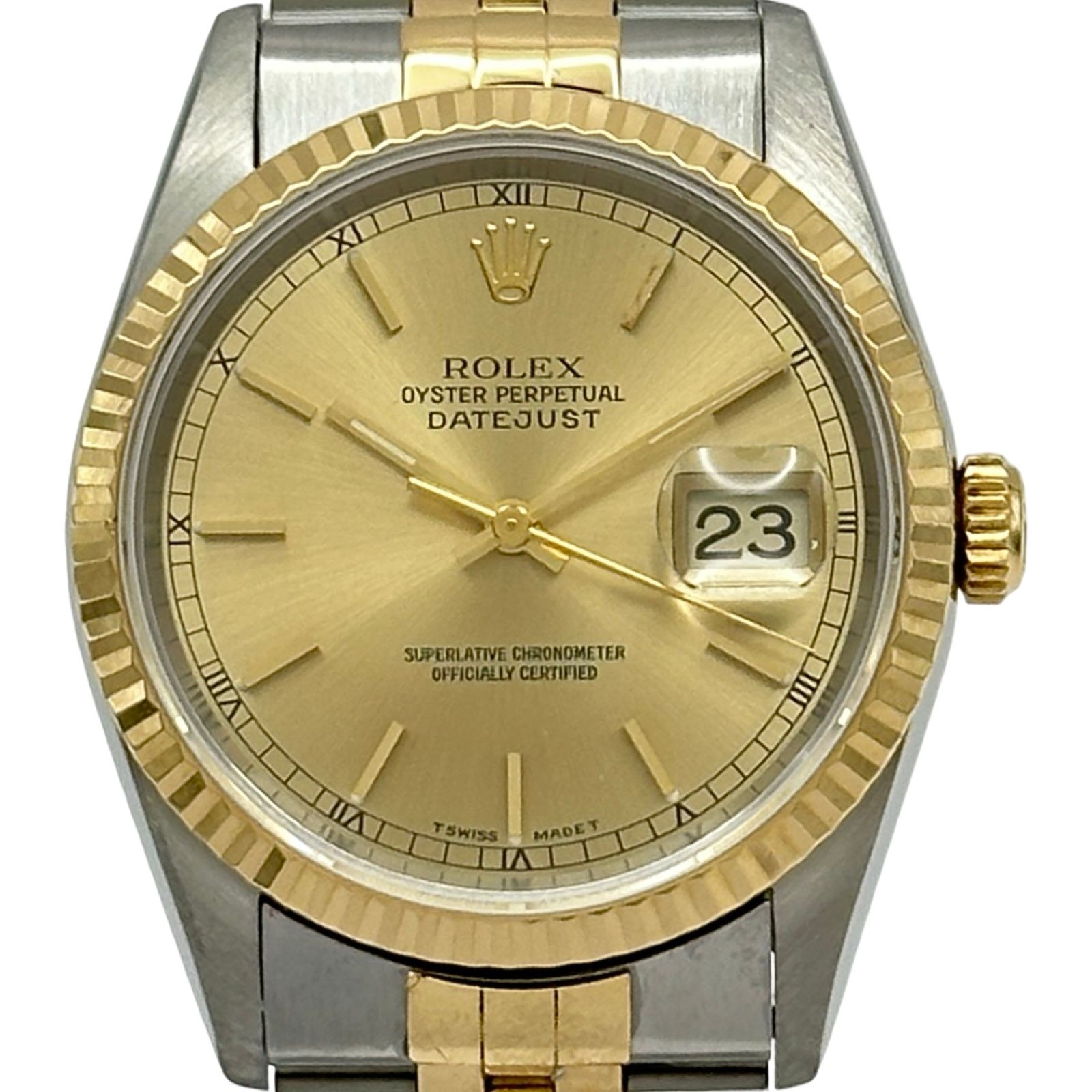 ロレックス ROLEX デイトジャスト 16233 ゴールド ゴールド/ステンレススチール 自動巻き メンズ 腕時計