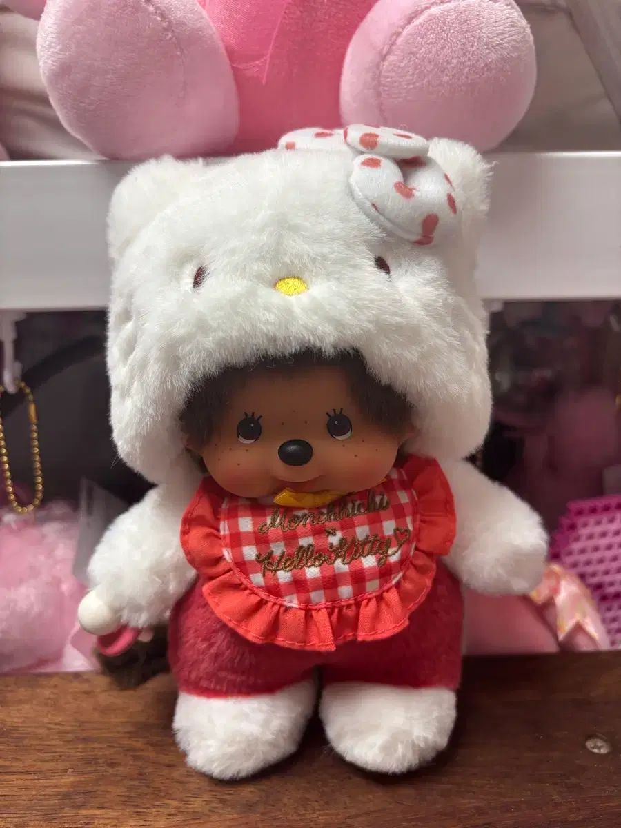 ハローキティ ギンガムチェック モンチッチ ぬいぐるみ