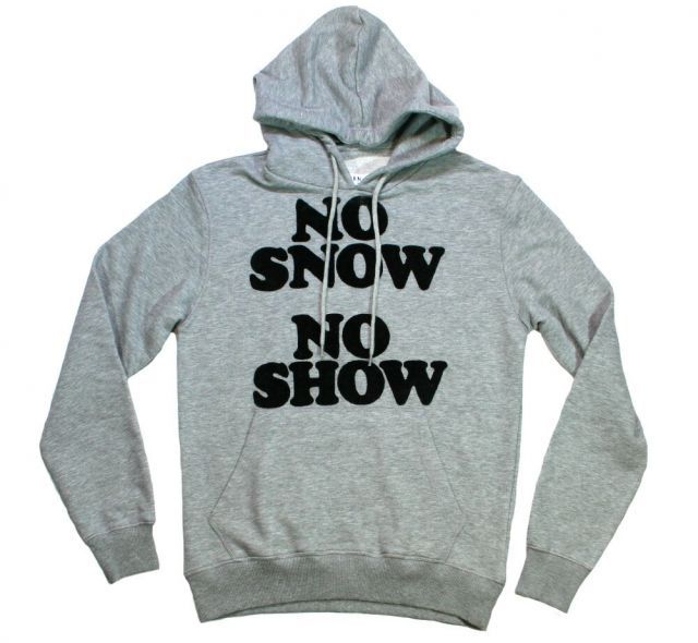 [Worn By] Eric Clapton / No Snow No Show Flock Print Pullover Hood (Heather Grey) - [ウォーン・バイ] エリック・クラプトン フード パーカ