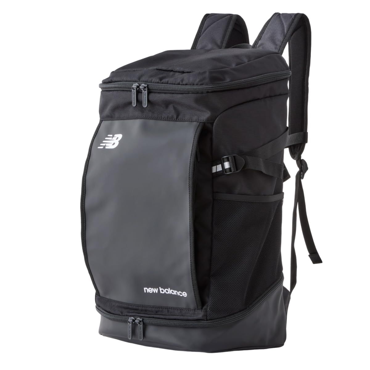 [ニューバランス] トップローディングバックパック35L (JABF1665) 通学 スクール 部活 ビジネス 通勤 大容量 撥水 はっ水 黒 シューズ収納 軽量 PC収納 A4収納可能 サッカー 野球