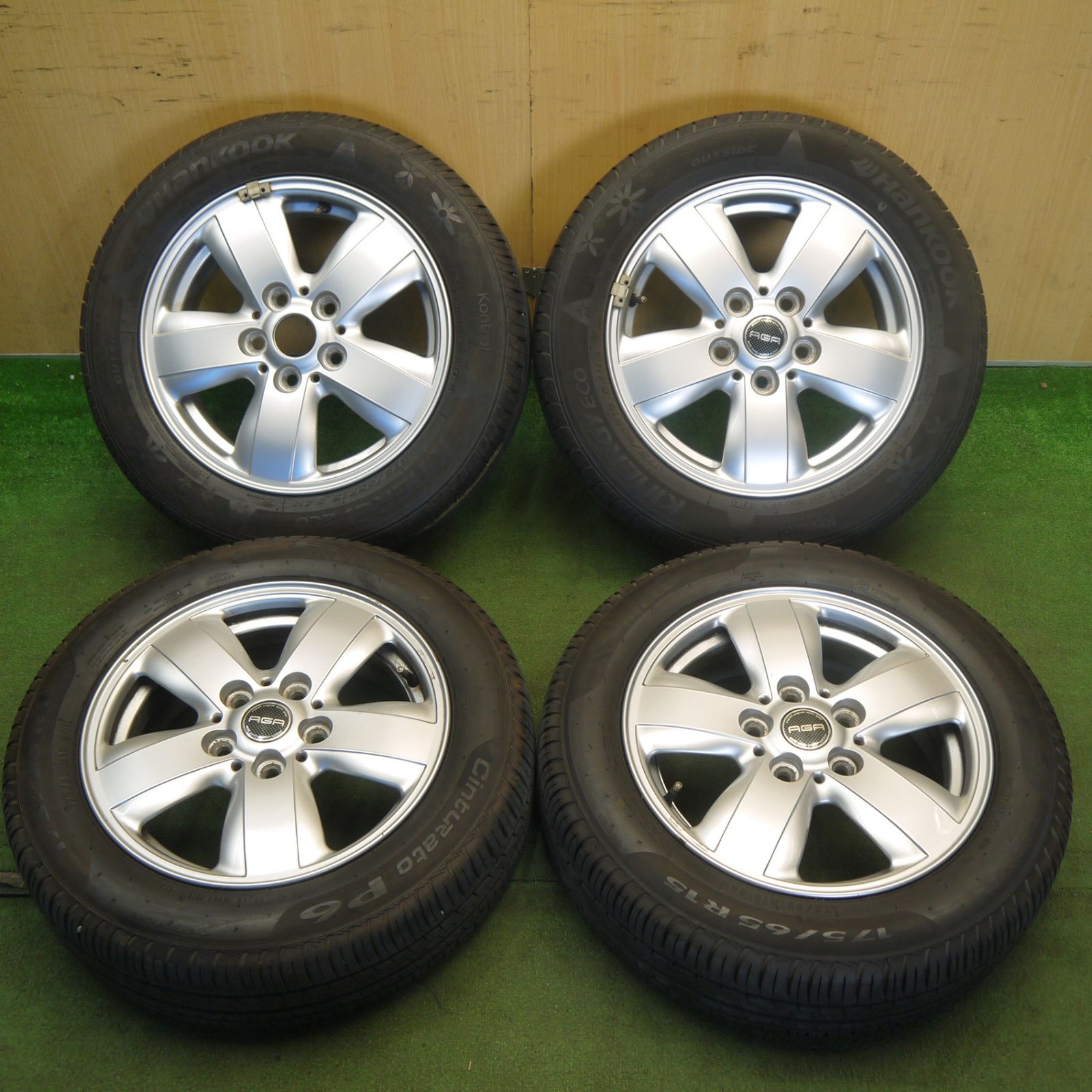 4本価格★MINI ミニ クーパー F56 純正 ヘリ スポーク 492 175/65R15 ハンコック キナジー エコ 15インチ PCD112/5H★6053105KKノ