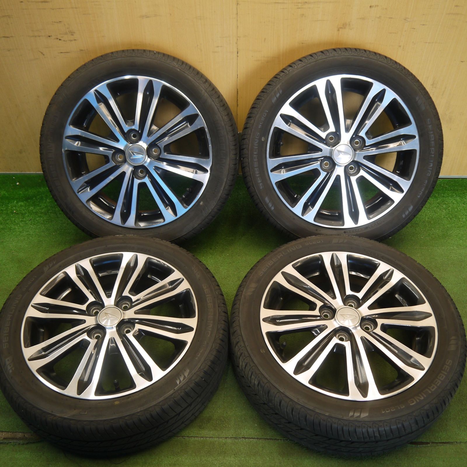 バリ溝！24年！8.5分★ダイハツ タント カスタム 純正 165/55R15 セイバーリング SL201 15インチ PCD100/4H★6052702Hノ