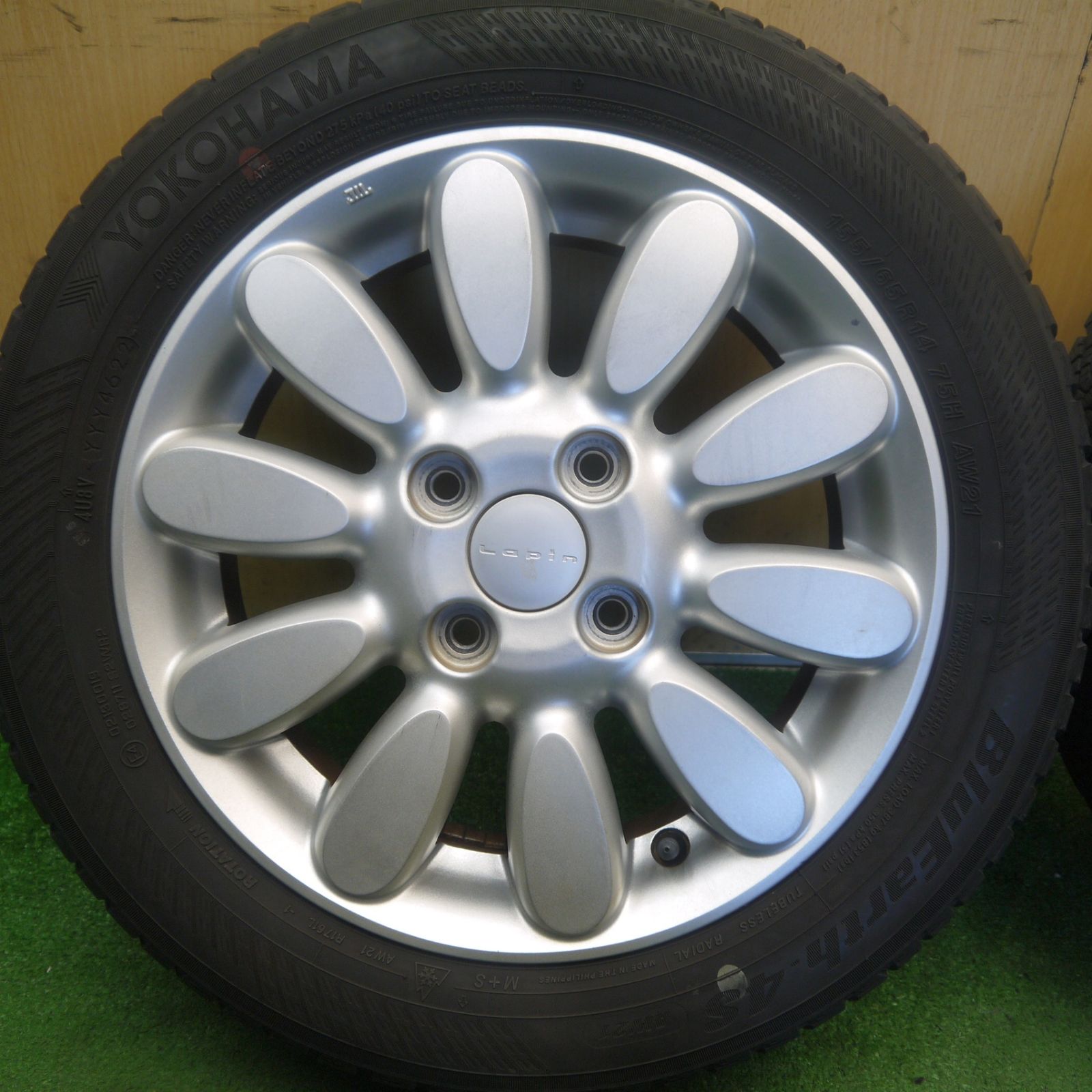 バリ溝！22年！8.5分☆スズキ アルト ラパン 純正 155/65R14 ヨコハマ