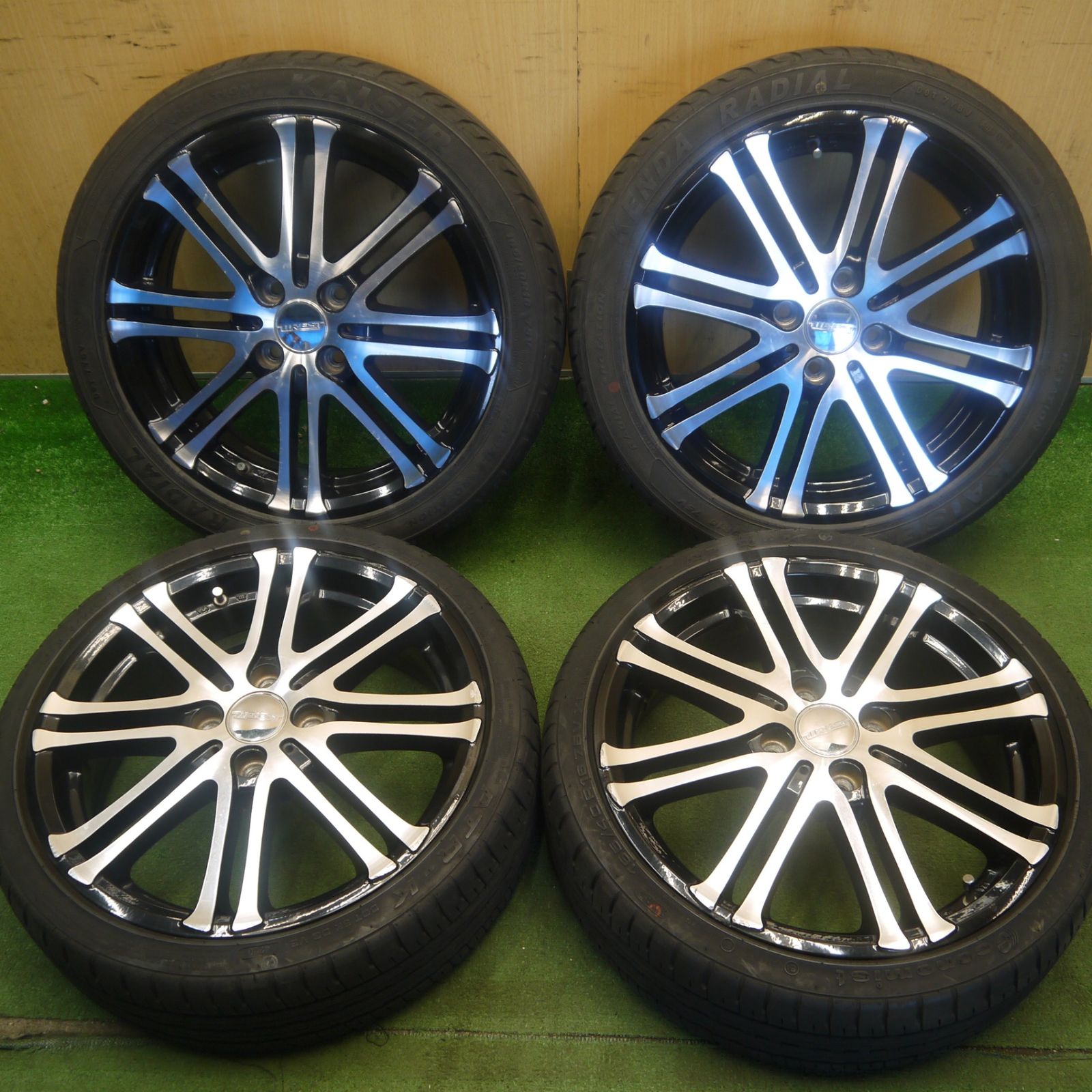 バリ溝！9.5分★165/40R16 165/50R16 エコノミスト ATR-K ケンダ ラジアル カイザー WREST ヴァレスト 16インチ PCD100/4H★6052902Hノ