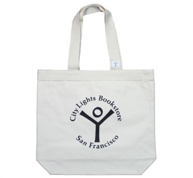 [City Lights Bookstore] Logo Tote Bag (Natural) - シティ・ライツ・ブックストア / トートバッグ