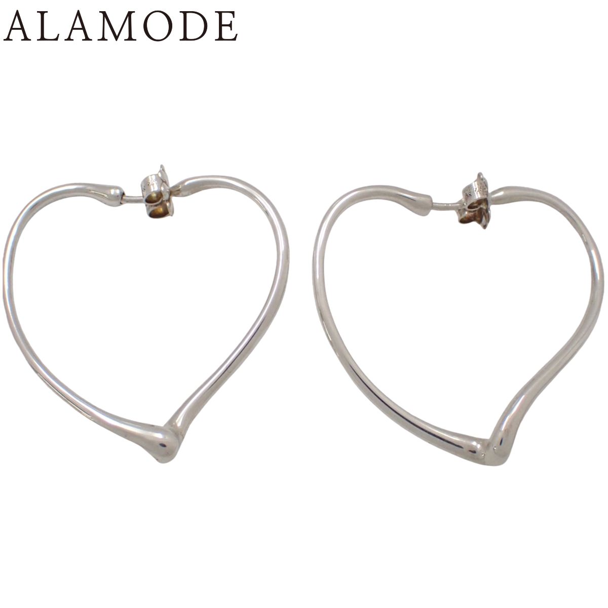 TIFFANY&Co.(ティファニー) エルサ・ペレッティ オープン ハート フープ ピアス シルバー SV925 5.8g アクセサリー ジュエリー シルバー銀 レディース 40802199419【中古】【アラモード】