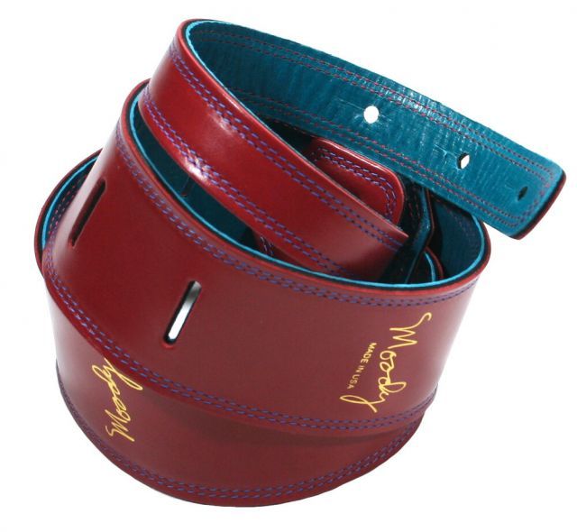 [Moody Leather] Leather Backed Guitar Strap [Standard / 2.5