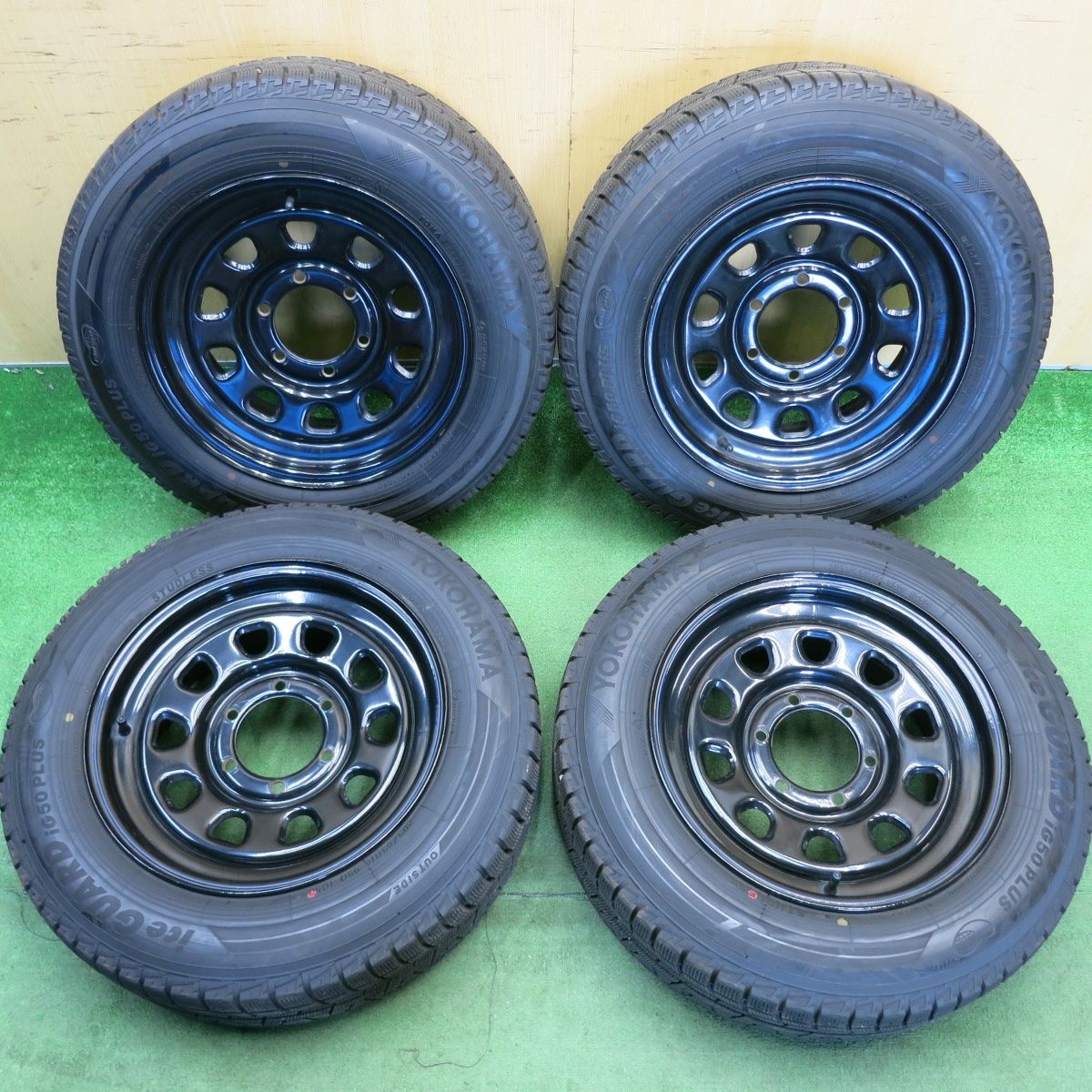 バリ溝！9.5分★スタッドレス 205/65R16 ヨコハマ アイスガード iG50 プラス DAYTONA デイトナ スチール 16インチ PCD139.7/6H★6051405HAス
